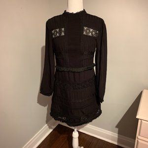 Topshop Black Long Sleeve Dress
